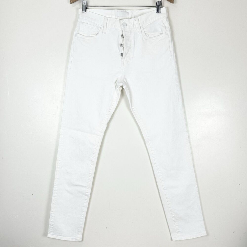 Mother Mens MR Tooth and Nail The Chaser Jeans Straight Leg White Size 29X31